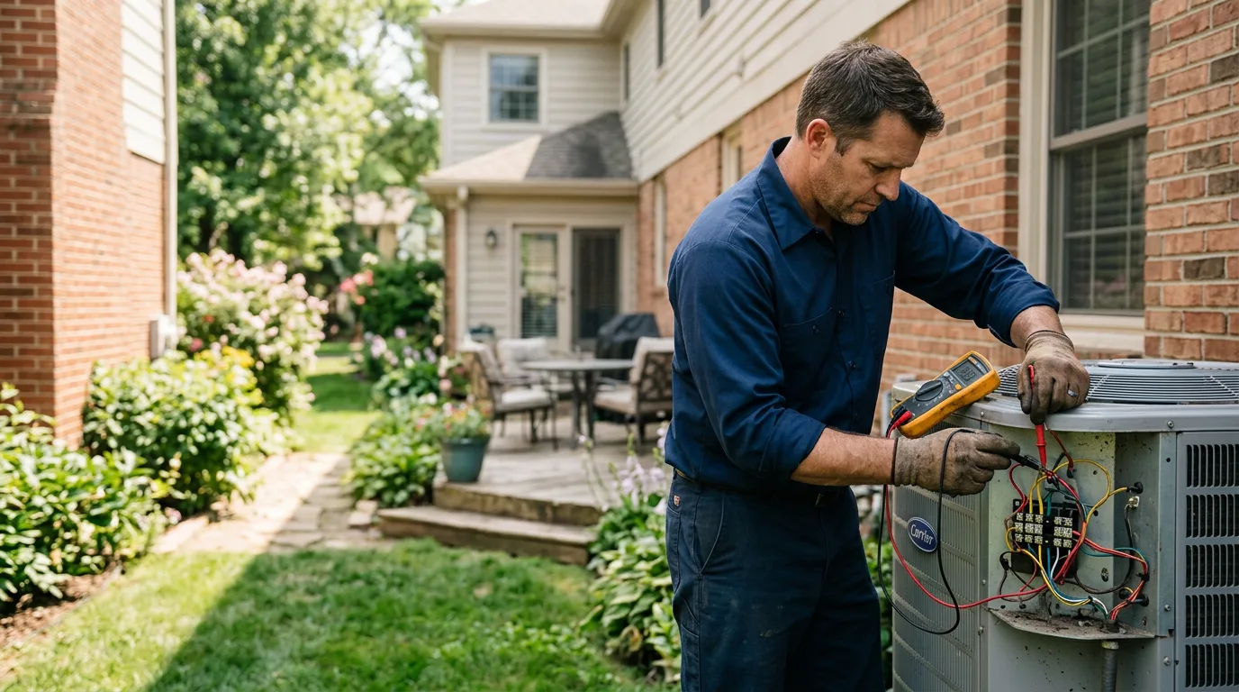 HVAC technician working near Amador City, CA
